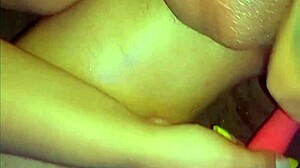 old brazilian cuckold sucks schoolgirl slut's pussy