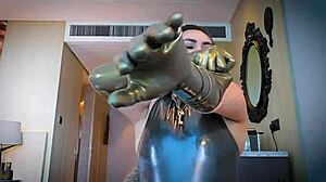 latex gloves asmr session with rubber fetish