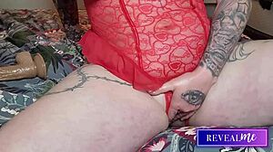 Voluptuous Milfs Erotic Solo with Huge Tits Dildo Boobjob Fingering and Explosive Orgasm