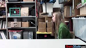 Unusual Dirty Strip Search Of Petite Teen 18+ Brunette With Small Tits By Mall Cop In Uniform