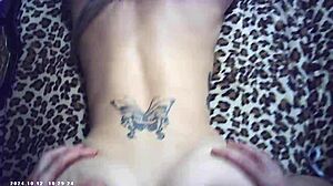 blonde asian pornstar in glasses bent over for doggystyle sex backstage