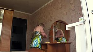 I watch the neighbor chubby milf through the open window pawg