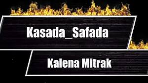 Kalena Mitrak Rides Dildo Slutty Cumshot Ass in Bedroom Cuckold Group Toys