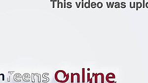 Nerdy blue eyes yoga girl railed by machine uncensored