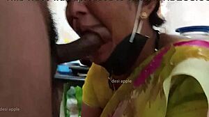 maid suhasini cleans the house while working.