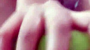 Latina squirts from banana in vagina