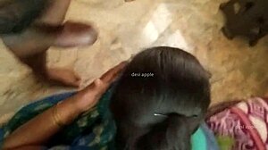 maid suhasini cleans the house while working.