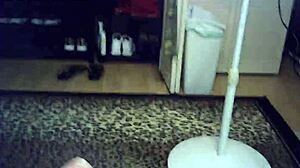 blonde asian pornstar in glasses bent over for doggystyle sex backstage