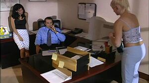 Fucking The Brunette Secretary In Fishnets