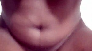 Skinny Melina with big tits sits on monster black cock