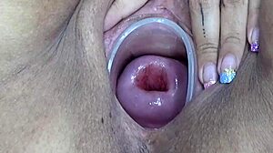 Cervix Dilatation Extreme Stretching With Asian Mature's Sextoys