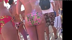 Exciting amateur college invasion presents sexy coeds and boys on spring break beaches for blowjobs and ass licking fun!