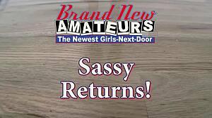 Blonde hottie Sassy deepthroats hard cock and swallows cumshot