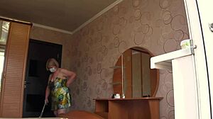 I watch the neighbor chubby milf through the open window pawg