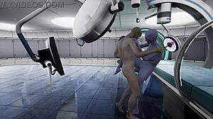 Alien Contact with Hairless Pussy and Monster