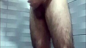 Masturbating in shower for neighbor!