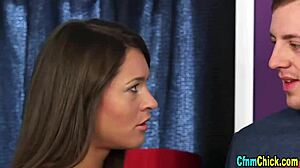 I, as British domina, suck dork in fetish 3some