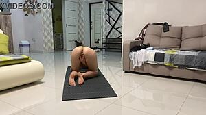 Angie Elif Fingers Pussy After Yoga