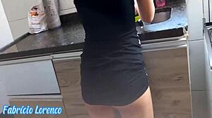 Brunette teen takes monster cock in ass