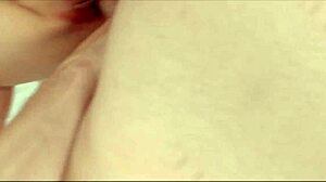 Big boobs asian blonde fucks huge cock, pretty pussy on display