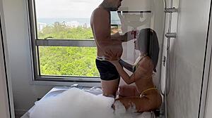 Fat Tattooed Bodybuilder Fucks Tourist in Jacuzzi Missionary