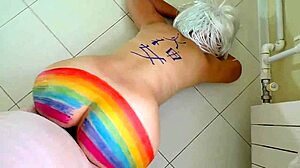 Step son boldly fucks mom's tight ass in garage