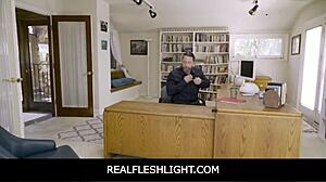 Gorgeous brunette bebe's juicy pussy fits perfectly as personal assistant