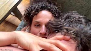 Rough Hardcore Fucking with Curly Brunette MILF in Close-Up Tit and Cock Action!