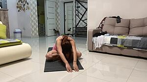 Angie Elif Fingers Pussy After Yoga