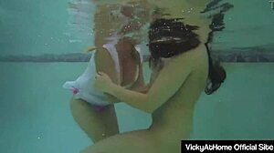 Oh My God! Milf Vicky Vette And Teal Conrad Lick Wet Pussy By The Pool In Lingerie!