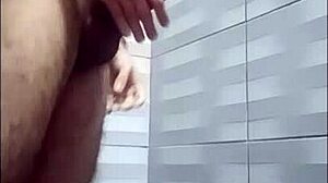 Masturbating in shower for neighbor!