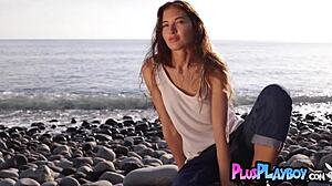 big tits asian posed with sexy latina milf after striptease