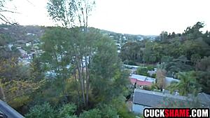 Wife cucks her hubby outdoors in reality pov hardcore deepthroat fucking! 😈