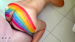 Step son boldly fucks mom's tight ass in garage