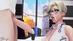 Intense Emotions in Mercy's Passionate Blowjob Experience