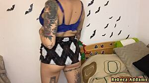 Rebeca Addams Masturbates Her Almost Shaved Pussy