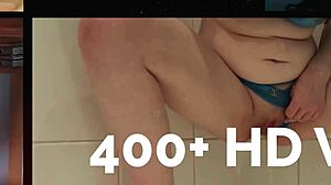 British teen oiled her ass and footwanked me