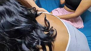 Hot Latina Girl Bent Over For Anal Sex At Home