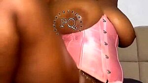 Ebony Teen Fucks Herself With Huge Dildo