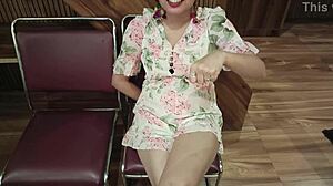 Hot Girl Nudes with Office Friend During Game