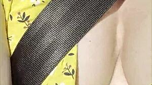 does my wifey flash her big tits while driving the car part 2?