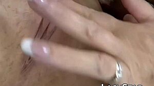 Old cumslut lacey starr facialized in interracial fourway with creampie riding