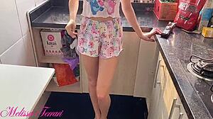 Teen Gets Ass Fucked In Sheer Outfit Morning Coffee