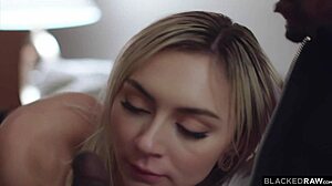 Tiny blonde Chloe Temple films herself riding monster BBC