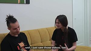 Do you think this nasty teen girl can handle big cock blowjob with cum in mouth before rough pussy fucking and facial?