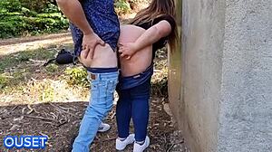 Amateur Latina BBW with Huge Ass Shakes and Spreads in Forest Orgy Group Sex.