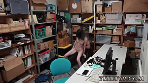 Does This Police Man Fuck Petite Teen Emo Girl Caught in Shop?