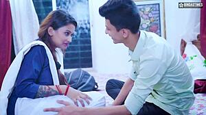 Cute desi school girl step sister experiences her very first sex after school with step brother