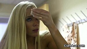 i'm a peculiar peach getting a cumshot on my face while sucking all that semen