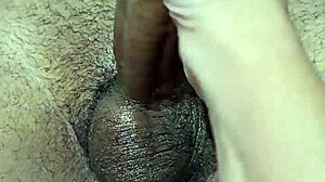 Sailor girl hotwife gives relaxing penile massage to husband with monster bbc in couple session.